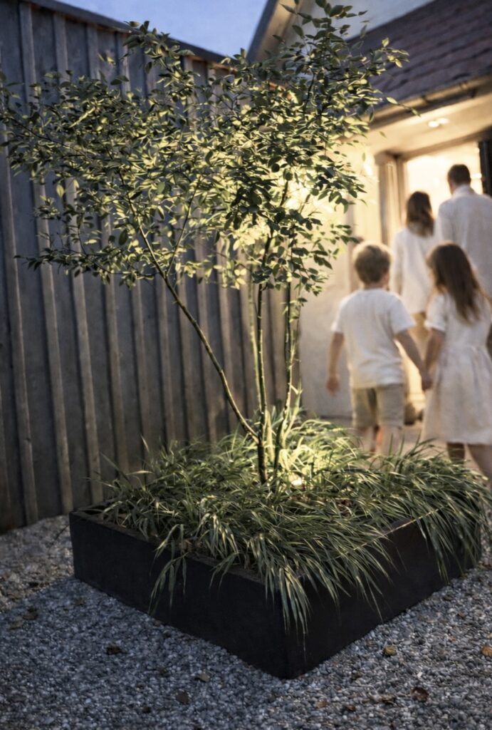 design_ferienhaus_garten_kinder_whirlpool_sasuna_trampolin_natur_tauberchalet